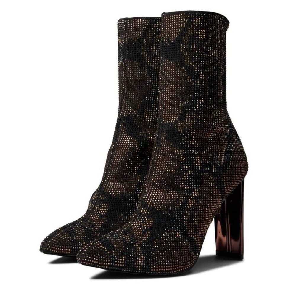 NEW ALDO Boots Deludith Brown Embellished Booties